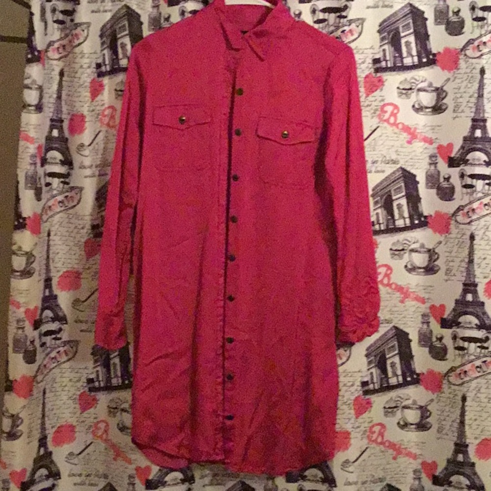 Pink silk dress